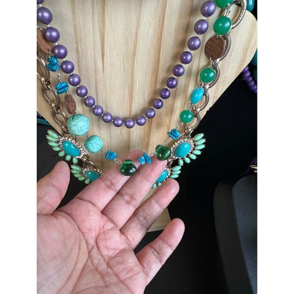 Shades of Green and Purple Jewelry Lots. Pre-Owned and Vintage. - Picture 10 of 16